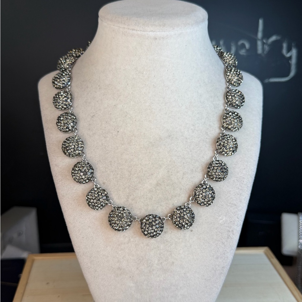 On 34th Statement Black Pave Necklace